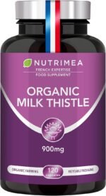Organic Milk Thistle - Pure Seed Powder Excipient Free - Triple Action Liver Supplement: Detoxify, Protect & Strengthen - 120 Vegan Capsules - High Strengh - French Expertise - Nutrimea - Image 2