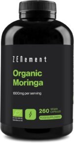 Organic Moringa 1800 mg per Serving – Bio Superfood with Vitamins, Minerals & Antioxidants – High Concentration & Purity – 260 Vegan Capsules – 3-Month Supply – Zenement - Image 2