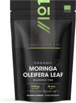 Organic Moringa 2100mg - 60 Vegan Capsules - Raw Moringa Oleifera Leaf - Rich in Vitamins, Antioxidants & Amino Acid – Resealable and Recyclable Pouch by Alpha01 - Image 2