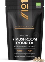 Organic Mushroom Complex 1575mg - 90 Capsules - Reishi, Cordyceps, Lion's Mane, White Fungus, Maitake, Shitake & Chaga (1 Month Supply) by Alpha01 - Image 2