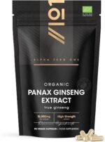 Organic Panax Ginseng 15,000mg – High Strength True Ginseng 30:1 Extract – 90 Vegan Capsules – Resealable and Recyclable Pouch by Alpha01 - Image 2