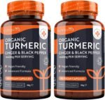 Organic Turmeric 1440mg with Black Pepper & Ginger (2 Packs of 180)- 360 Vegan Turmeric Capsules (6 Month Supply) – High Strength Organic Turmeric with Active Ingredient Curcumin - UK Made - Nutravita - Image 2