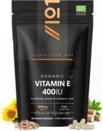 Organic Vitamin E 400IU – Plant Based from Sunflower Seed Oil & Cassava Root – 60 Vegan Capsules – Resealable and Recyclable Pouch by Alpha01 - Image 2