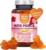 PMS Peace Gummies with Saffron and B Vitamins for Women, Vegan Formula for Premenstrual Support, 60 Gummies. BE SO HAPPY - Image 2