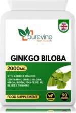 PUREVINE - Ginkgo Biloba Capsules 2000mg - Focus, Concentration Pills for Brain, Memory - Blood Circulation, High Strength Ginkgo Biloba Herbal Supplements with Vitamin B Complex - Image 2