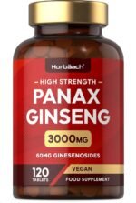 Panax Ginseng High Strength | 3000mg Korean Ginseng Tablets | 120 Vegan Tablets | Providing 60mg Ginsenosides | by Horbaach - Image 2