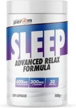Per4m Sleep Advanced Relax Formula | Stress and Relaxation Support | 600mg Ashwagandha | 300mg L-Theanine, L-Tryprophan and Valerian Root | 30 Servings and 120 Capsules - Image 2
