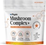 Physis Mushroom Gummies Complex 2000mg | Attention Focus Clarity | Immunity & Energy | Brain Support | High Strength | Maitake, Reishi, Lion’s Mane & Chaga | 60 x Juicy Blackcurrant 1 Month Supply - Image 2