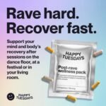 Post-Rave Wellness Packs | After Party Recovery Supplement | Supports Mood, Sleep, Energy, Focus, Tired Muscles | 5-HTP, NAC, ALA, Tyrosine, B Vitamins, Magnesium, Ashwagandha | 12-Pack - Image 2