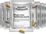 Post-Rave Wellness Packs | After Party Recovery Supplement | Supports Mood, Sleep, Energy, Focus, Tired Muscles | 5-HTP, NAC, ALA, Tyrosine, B Vitamins, Magnesium, Ashwagandha | 6-Pack - Image 2