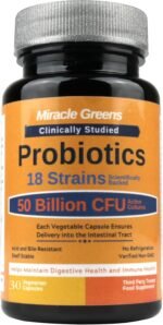 Powerful 50 Billion CFU Probiotics - 18 Strains, Stomach Acid Resistant, Shelf Stable | Highest Strength Bacterial Cultures – Keeps Digestive System Healthy | 1 Month Supply - Made in UK - Image 2