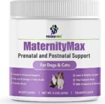 Prenatal Vitamins for Dogs & Cats – Pre & Postnatal Supplement with Probiotics, Glucosamine, MSM, CoQ10, & Essential Vitamins – Supports Pregnancy, Nursing & Recovery – 90 Soft Chews (Salmon Flavor) - Image 2