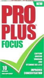 Pro Plus Focus 10 Capsules - Caffeine - Ginseng - Guarana - Zinc - Vitamins B6 & B12 - Image 2