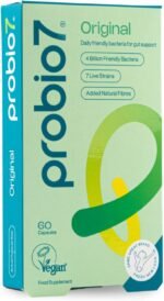 Probio7 Original – Gentle Daily Gut Support | Vegan Approved | with 4 Billion CFU, 7 Live Bacterial Strains + Natural Fibre | Digestive Health Supplements, Probiotics for Gut Health, 60 Capsules - Image 2