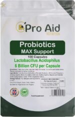 Probiotics Capsules Max Support 6 Billion CFU 100 Pack by ProAid | Healthy Gut | Digestion Support | Bio Cultures | Premium Vegetarian Capsules - Image 2