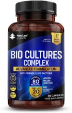 Probiotics & Prebiotics Complex – 80 Billion CFU – 20 Live Strains Including Lactobacillus Acidophilus & Casei – High Strength Bio Cultures Prebiotic & Probiotic Supplement for Women & Men 60 Capsules - Image 2