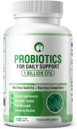 Probiotics for Gut Health Daily Probiotic Complex Supplements for Men & Women 120 Tablets Bacillus Subtilis & Coagulans 1 Billion CFU Live Bacteria 3rd Party Tested Made in The UK (120 Tablets) - Image 2
