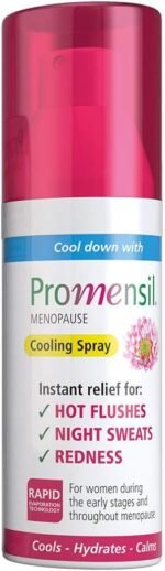 Promensil Menopause Cooling Spray Hot Flushes Instant Relief Night Sweats Redness 75ml - Image 2