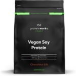 Protein Works - Vegan Soy Protein, Premium Soy Protein Isolate, Low Fat, No Added Sugar, 27g Protein, 100% Plant-Based Nutrition, Chocolate Silk, 16 Shakes, 500g - Image 2