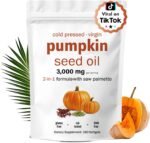 Pumpkin Seed Oil Capsules | Cold Pressed, Pure Virgin Oil, Essential Fatty Acids & Phytosterols 180 Softgels, Good for hair health | Non-GMO - Image 2