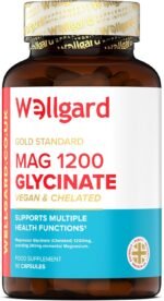 Pure Magnesium Glycinate by Wellgard - Not Mixed with Citrate or Malate, High-Strength Magnesium Supplement, Mag 1200, Vegan, High Absorption Bisglycinate, 240mg Elemental Magnesium, Made in UK - Image 2