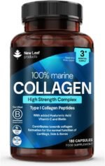 Pure Marine Collagen 100% Marine Collagen Type 1 1500mg - 180 Capusles Hydrolysed Collagen Peptides Enhanced with Hyaluronic Acid & Vitamin C, High Strength Collagen Supplements for Women and Men - Image 2