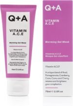 Q+A Vitamin A.C.E. Warming Gel Mask, An Antioxidant Rich Face Mask Packed with Super Food Ingredients, 75ml - Image 2