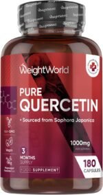 Quercetin Supplement 1000mg - 180 Quercetin Capsules - 3 Months Supply - Sourced from Sophora Japonica - 2 Capsules per Day - Non-GMO & Magnesium Stearate-Free - Vegan-Friendly Flavonoids Supplements - Image 2