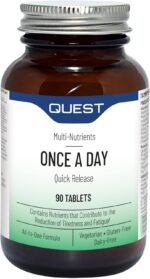Quest - 90x Once A Day Multivitamins and Minerals Supplements. Daily Vitamins for Men & Women to Support and Boost Overall Well Being. Vitamins C, D, B, Iron, Magnesium, Zinc and More (1 Pack) - Image 2