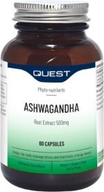 Quest - Ashwagandha Root Extract Capsules 500mg High Strength Ashwagandha Natural Herb Supplement Energy Boost for Anxiety, Stress Relief, Sleep, Focus & Memory. Vegan & Gluten-Free (60 Capsules) - Image 2