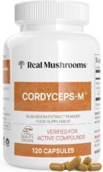 Real Mushrooms Cordyceps Capsules - Performance Supplement with Cordyceps Mushroom Extract for Energy & Immune Support Vegan Supplement, Non-GMO, 120 Caps - Image 2