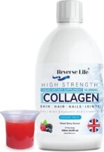 Reverse Life - High Strength Marine Collagen Liquid - Skin, Hair, Nails & Joints - 10,000mg Hydrolysed Peptide Food Supplement Drink - Hyaluronic Acid, Biotin, Vitamins C and D - Mixed Berry Flavour - Image 2