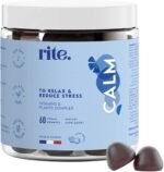 Rite Calm Gummies, Sleep Aid, Melatonin Alternative, Relaxation, Vegan, Natural Adaptogenic Botanicals, L-Theanine, Lemon Balm, Berries Flavour (60 Count,1 Month) - Image 2