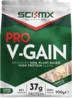SCI-MX Pro V Gain 100% Plant Based Vegan Protein Formula With No Added Sugar - Vanilla Flavour - 900g - 20 SERVINGS - Image 2