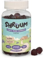 SHRUUM Focus: Lions Mane Gummies - 2000mg High Strength Lions Mane Supplement with B6 - Vegan, Sugar Free, Blueberry Flavour - 60 Tasty Gummies - 30 Day Supply - for Focus and Mental Clarity. - Image 2