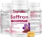 Saffron Supplements 88.5 mg 90 Capsules, 100% Pure Saffron Extract Capsules with Magnesium, Turmeric & Ashwagandha, Supports Mood, Memory, Energy, Heart & Eye Health, Vegan - Image 2