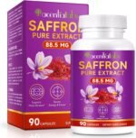 Saffron Supplements Capsules for Women & Men 90 Count - 88.5 mg Pure Saffron Extract per Serving - Supports Mood, Focus, Energy, Eye Health - Vegan, Non-GMO, 3 Month Supply - Image 2