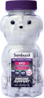 Sambucol Natural Black Elderberry Kids Chewable Teddies| Vitamin C | Immune Support Supplement | 60 tablets - Image 2