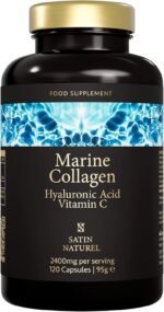 Satin Naturel Marine Collagen Capsules 2400mg – High Strength Hydrolysed Fish Collagen with Hyaluronic Acid & Vitamin C – 120 Collagen Supplements for Women – Skin, Hair & Joints Support - Image 2