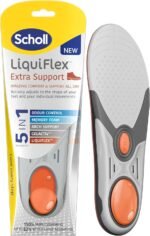 Scholl LiquiFlex Extra Support Insoles for Women, 5-in-1 Supportive Insoles with Memory Foam, Arch Support, GelActiv, and Odour Control - Insoles for Work Boots and Shoes - UK Size 3.5-7.5, 1 Pair - Image 2