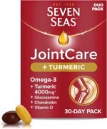 Seven Seas JointCare Plus Turmeric, with Omega-3, Glucosamine, Chondroitin, Vitamins C and D, Manganese and Zinc, Food Supplements, 30-Day Pack - Image 2