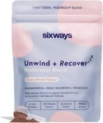 Sixways Unwind and Recover Sleep Drink 30 Servings, Cacao Flavour, Ashwagandha Powder, Hormone and Anxiety Aid, Magnesium, Reishi Mushroom, Vegan, Gluten Free, Magnesium Infused for Relaxation - Image 2
