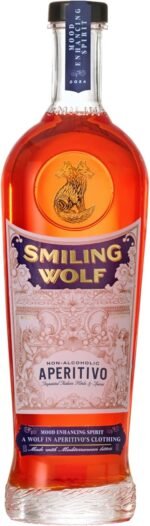 Smiling Wolf Aperitivo - Mood Enhancing Spirit with Natural Nootropics & B Vitamins - Premium Non Alcoholic - 700ml Bottle - Image 2