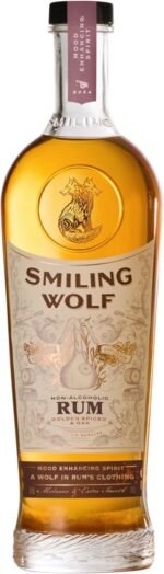 Smiling Wolf Rum - Functional Mood Enhancing Spirit with Natural Nootropics & B Vitamins - Premium Non Alcoholic - 700ml Bottle - 0.5% ABV - Image 2