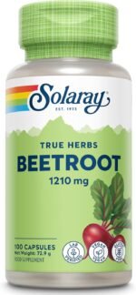 Solaray - Beetroot Capsules - 100 Vegan Capsules - Vitamins & Mineral Rich - Natural Nitric Oxide Booster - Highly Bioavailable Superfood - Beetroot Powder Supplement - Lab Verified - Made in The USA - Image 2