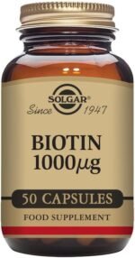 Solgar Biotin 1000 µg Vegetable Capsules - Pack of 50 - For Healthy Hair and Skin - Promotes Energy and Vitality - Vegan - Image 2