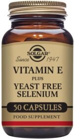 Solgar Vitamin E with Yeast Free Selenium - Supports Immune System & Metabolism - Protects Against Oxidative Stress - Daily Health Supplement - For Hair and Nails - Vegetable Capsules - Pack of 50 - Image 2