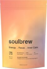 SoulBrew Rise Mushroom Coffee Alternative - with Lion's Mane, Cordyceps, Chaga, Maca, Ashwagandha & Cacao – Gut Friendly Nootropic Superfood for Energy & Focus - Vegan - 30 Servings - Image 2