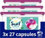 Surf Herbal Extracts 3 in 1 Capsules Washing Capsules even more fragrance* for brilliantly clean laundry every time 3x 27 capsules (81 washes) - Image 2