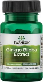 Swanson, Ginkgo Biloba Extract, 60mg, 60 Capsules, SOYA-Free, Gluten-Free, GMO-Free - Image 2